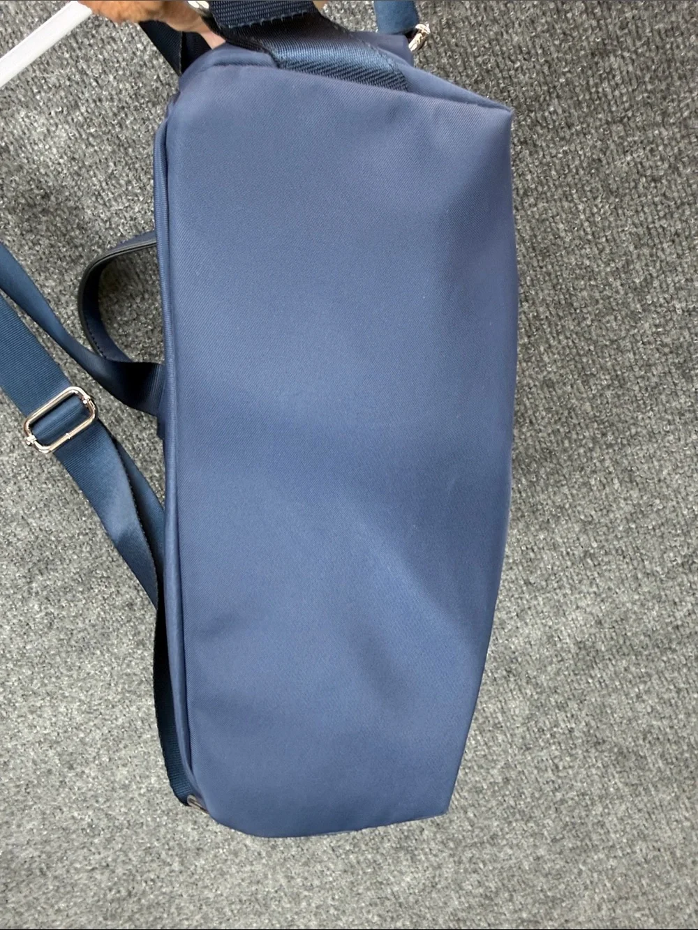 Giani Bernini Navy Nylon Compact Backpack with Front Zip Pocket